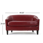 Justine Faux Leather Loveseat by Christopher Knight Home