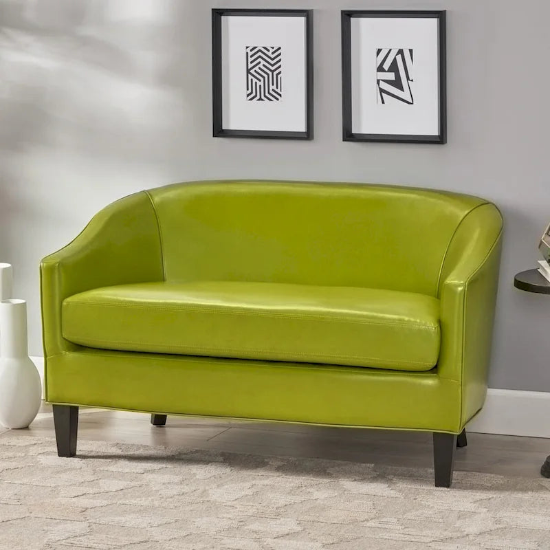 Justine Faux Leather Loveseat by Christopher Knight Home