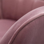 Carson Carrington Aasen Silky Velvet Tufted Accent Chair with Ottoman