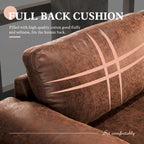 Brown Suede Reversible Chaise Sofa - 2-3 Seater