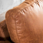 Brown Suede Reversible Chaise Sofa - 2-3 Seater