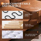 Brown Suede Reversible Chaise Sofa - 2-3 Seater