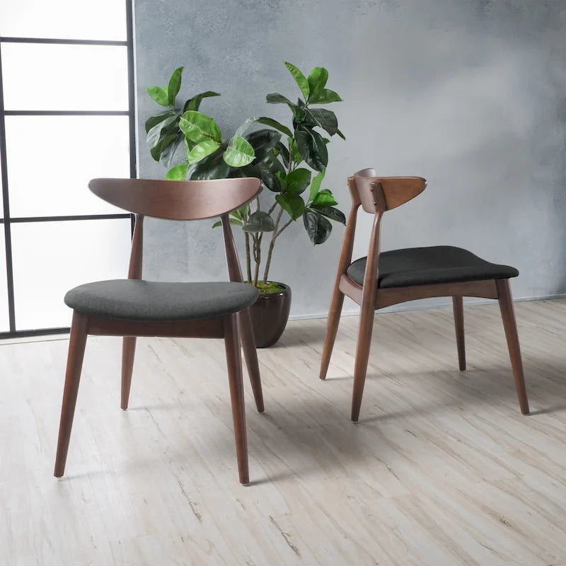 Barron Mid-Century Modern Dining Chairs (Set of 2) by Christopher Knight Home - 22.50 W x 19.75 L x 28.75 H