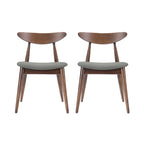 Barron Mid-Century Modern Dining Chairs (Set of 2) by Christopher Knight Home - 22.50 W x 19.75 L x 28.75 H
