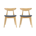 Barron Mid-Century Modern Dining Chairs (Set of 2) by Christopher Knight Home - 22.50 W x 19.75 L x 28.75 H