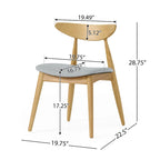 Barron Mid-Century Modern Dining Chairs (Set of 2) by Christopher Knight Home - 22.50 W x 19.75 L x 28.75 H