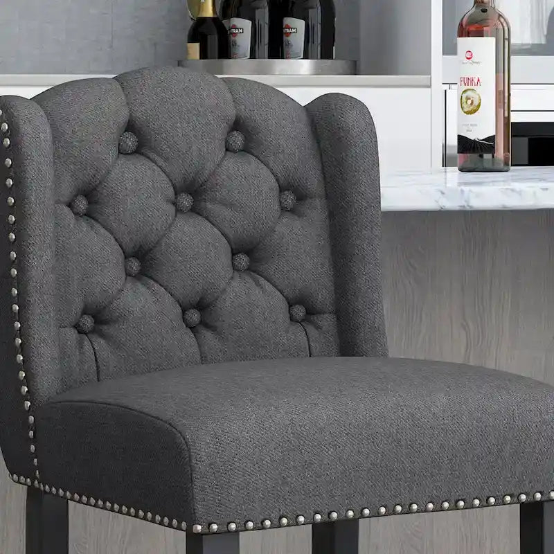 Foxwood Wingback Retro Bar Stools (Set of 2) by Christopher Knight Home