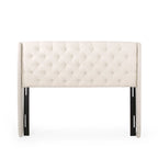 Christopher Knight Home Perryman Queen Wingback Headboard  Luxurious Tufted Design
