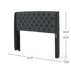 Christopher Knight Home Perryman Queen Wingback Headboard  Luxurious Tufted Design