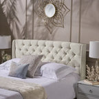 Christopher Knight Home Perryman Queen Wingback Headboard  Luxurious Tufted Design