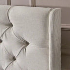 Christopher Knight Home Perryman Queen Wingback Headboard  Luxurious Tufted Design