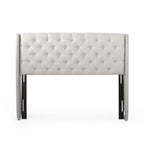 Christopher Knight Home Perryman Queen Wingback Headboard  Luxurious Tufted Design