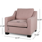 Halevy Contemporary Upholstered Club Chair by Christopher Knight Home