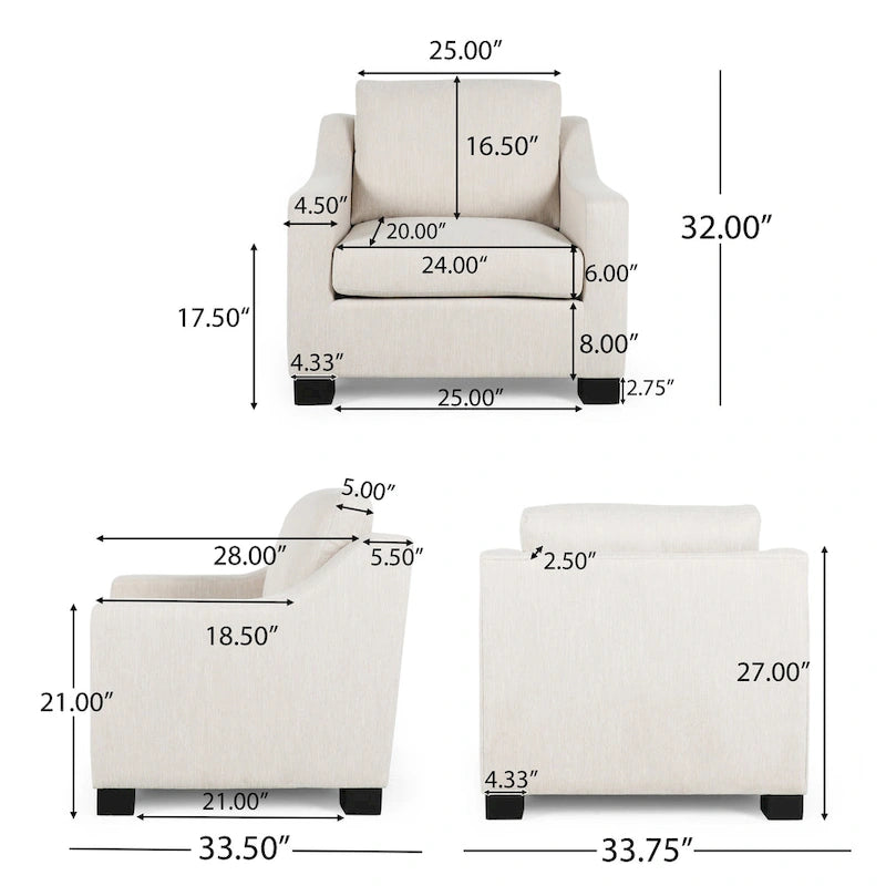 Halevy Contemporary Upholstered Club Chair by Christopher Knight Home