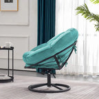 MCombo Gas Lift Swivel Papasan Chair with Height Adjustment, Velvet HQ405