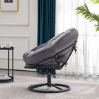 MCombo Gas Lift Swivel Papasan Chair with Height Adjustment, Velvet HQ405