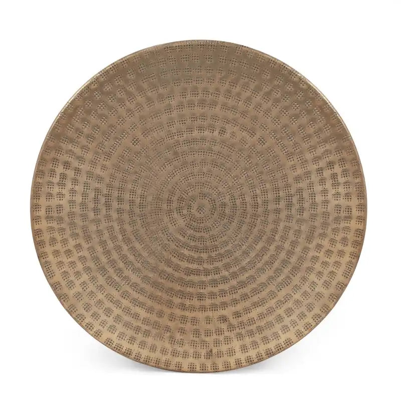 Ladd Handcrafted Boho Aluminum Drum Side Table by Christopher Knight Home - 15.00 L x 15.00 W x 17.50 H