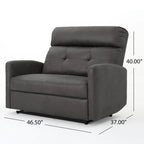 Halima Microfiber 2 Seater Recliner Chair by Christopher Knight Home