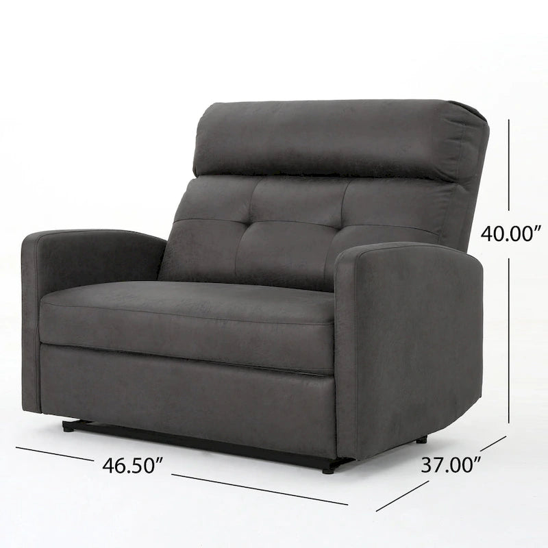 Halima Microfiber 2 Seater Recliner Chair by Christopher Knight Home