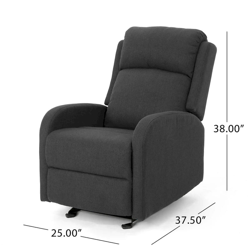 Alouette Fabric Rocking Recliner by Christopher Knight Home