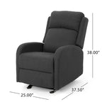 Alouette Fabric Rocking Recliner by Christopher Knight Home