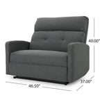 Halima Fabric 2-seater Recliner Club Chair by Christopher Knight Home