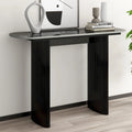 Marble Console Table Entryway Table with Fluted Base