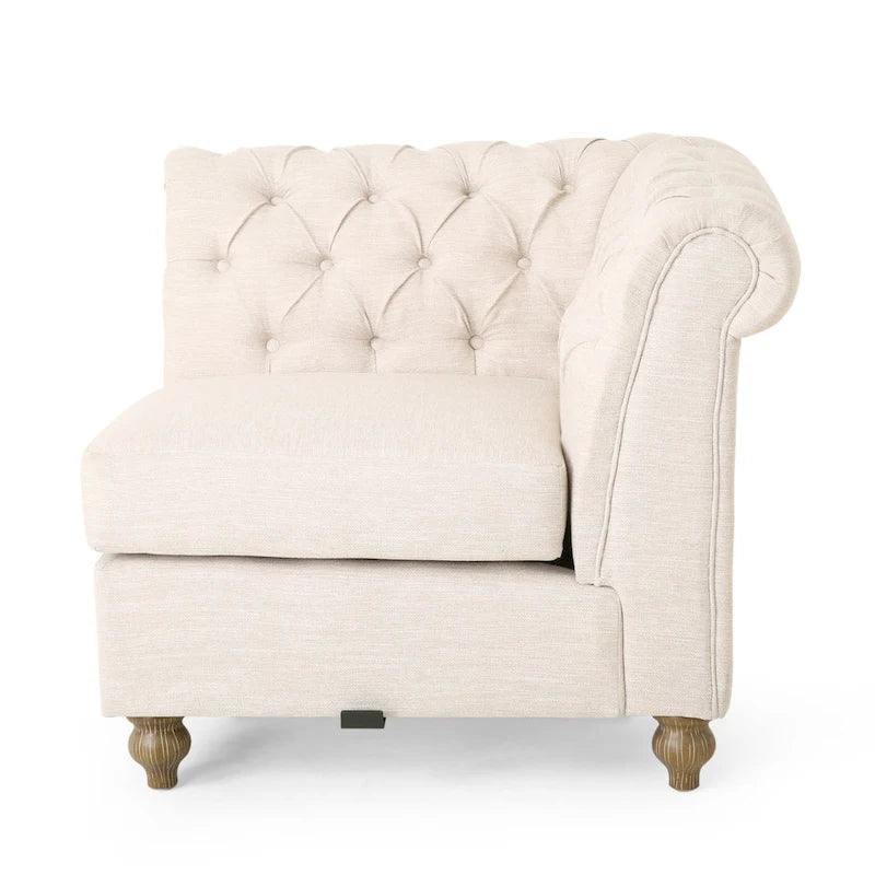 Castalia Chesterfield Tufted 7-seat Sectional Sofa by Christopher Knight Home - 114.00 L x 70.00 W x 31.50 H