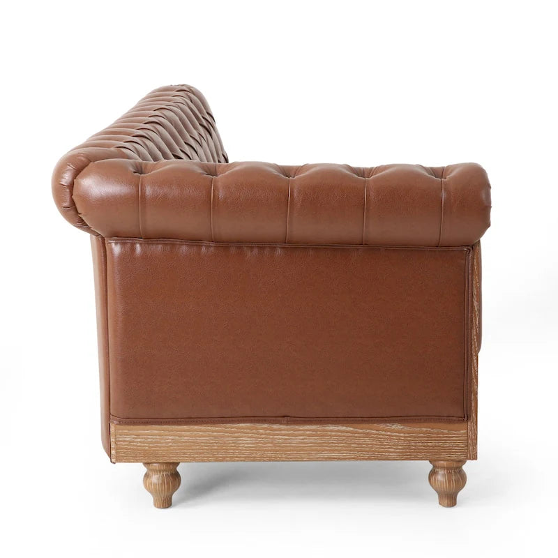 Castalia Chesterfield Tufted 7-seat Sectional Sofa by Christopher Knight Home - 114.00 L x 70.00 W x 31.50 H