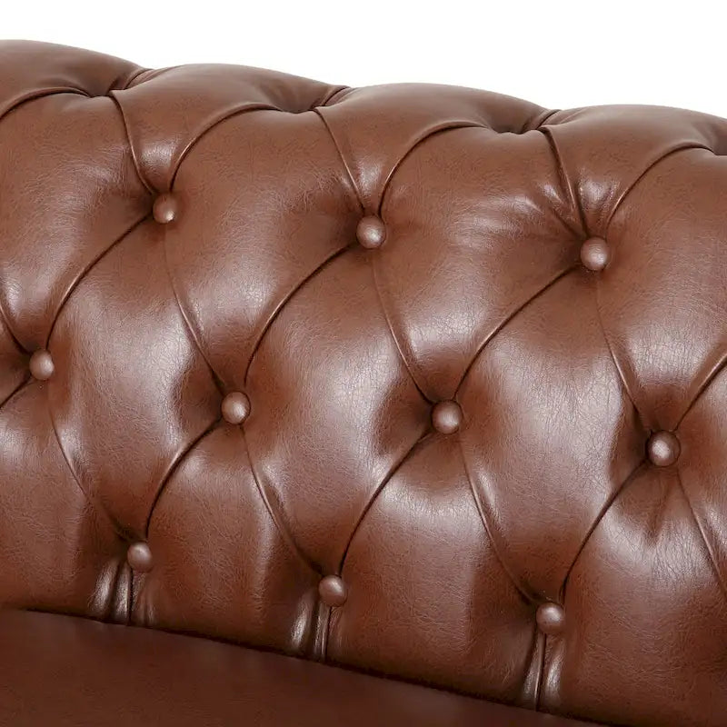 Castalia Chesterfield Tufted 7-seat Sectional Sofa by Christopher Knight Home - 114.00 L x 70.00 W x 31.50 H