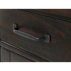 Rustic Solid Wood Chairside End Table with Hidden Charging Station