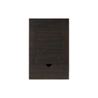 Rustic Solid Wood Chairside End Table with Hidden Charging Station