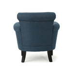 Brice Contemporary Scroll Arm Club Chair with Nailhead Trim by Christopher Knight Home
