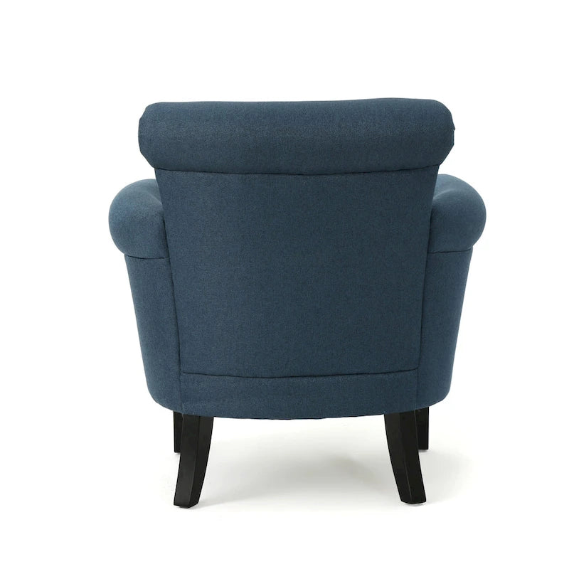 Brice Contemporary Scroll Arm Club Chair with Nailhead Trim by Christopher Knight Home