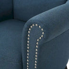 Brice Contemporary Scroll Arm Club Chair with Nailhead Trim by Christopher Knight Home