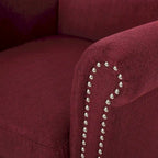 Brice Contemporary Scroll Arm Club Chair with Nailhead Trim by Christopher Knight Home
