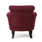 Brice Contemporary Scroll Arm Club Chair with Nailhead Trim by Christopher Knight Home