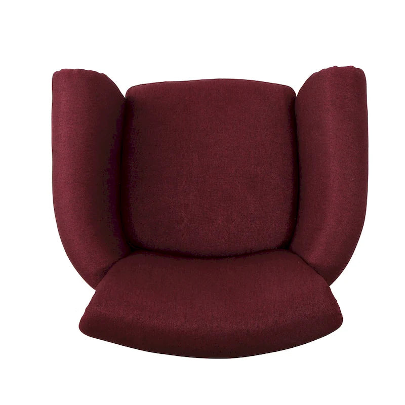 Brice Contemporary Scroll Arm Club Chair with Nailhead Trim by Christopher Knight Home