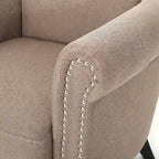 Brice Contemporary Scroll Arm Club Chair with Nailhead Trim by Christopher Knight Home
