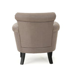 Brice Contemporary Scroll Arm Club Chair with Nailhead Trim by Christopher Knight Home