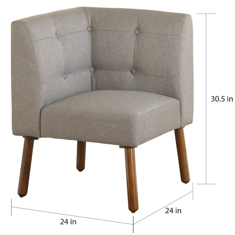 Simple Living Wood Fabric Playmate Corner Chair