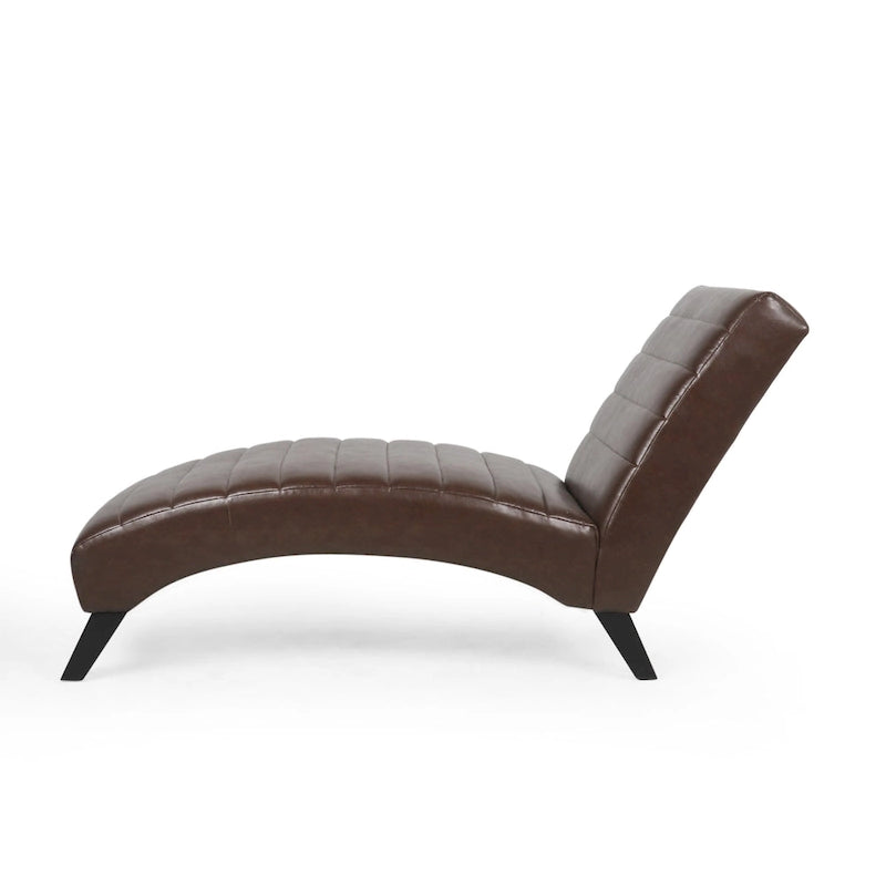 Stillmore Indoor Upholstered Channel Stitch Chaise Lounge by Christopher Knight Home