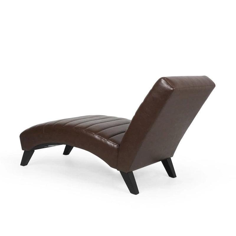 Stillmore Indoor Upholstered Channel Stitch Chaise Lounge by Christopher Knight Home