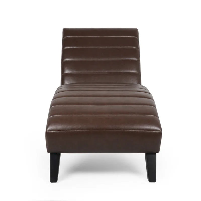 Stillmore Indoor Upholstered Channel Stitch Chaise Lounge by Christopher Knight Home