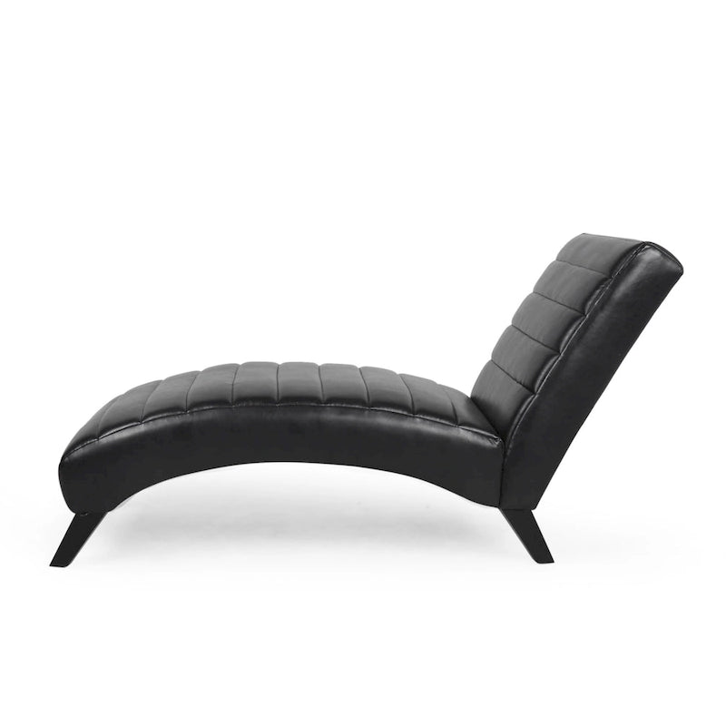 Stillmore Indoor Upholstered Channel Stitch Chaise Lounge by Christopher Knight Home