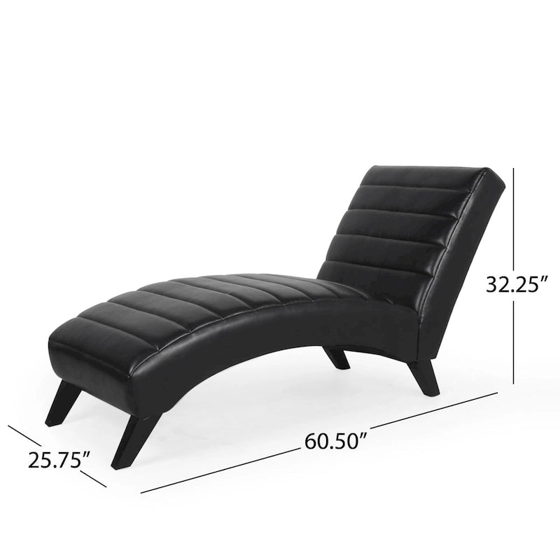 Stillmore Indoor Upholstered Channel Stitch Chaise Lounge by Christopher Knight Home