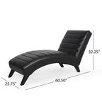 Stillmore Indoor Upholstered Channel Stitch Chaise Lounge by Christopher Knight Home