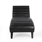 Stillmore Indoor Upholstered Channel Stitch Chaise Lounge by Christopher Knight Home