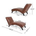 Stillmore Indoor Upholstered Channel Stitch Chaise Lounge by Christopher Knight Home