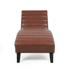 Stillmore Indoor Upholstered Channel Stitch Chaise Lounge by Christopher Knight Home